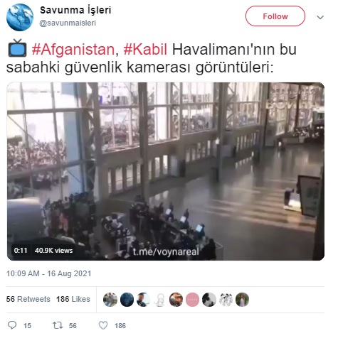 Kabil Havalimanı'nın bu sabahki güvenlik kamerası