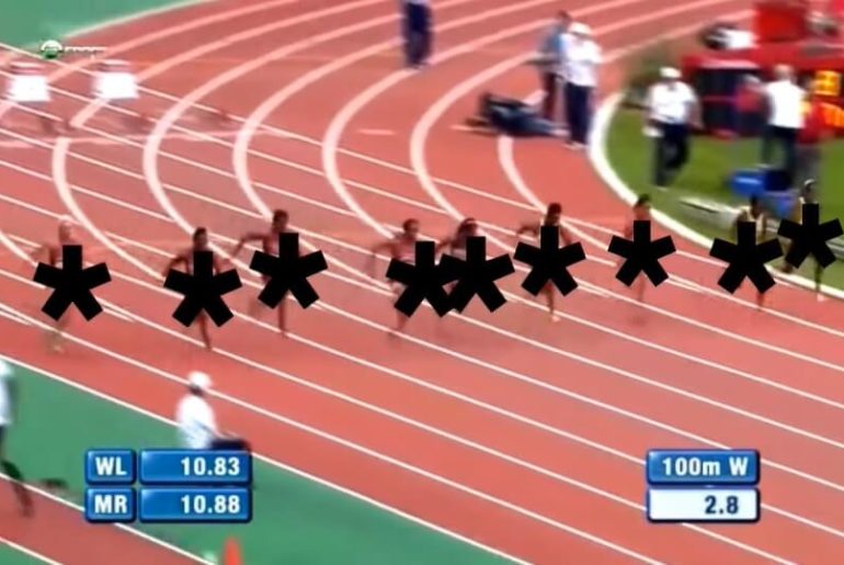 kadın sporcuya sansür