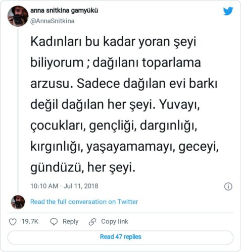 kadinlari bu kadar yoran seyi biliyorum