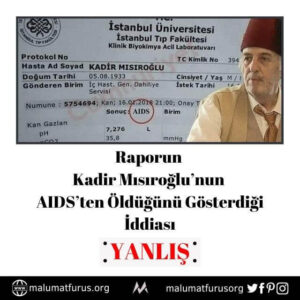 kadir mısıroğlu aids raporu