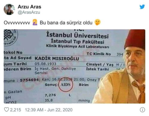 kadir mısıroğlu AIDS raporu