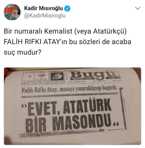 falih rıfkı atay atatürk masondu