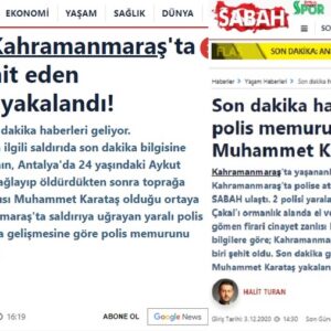 polisi şehit eden suriyeli