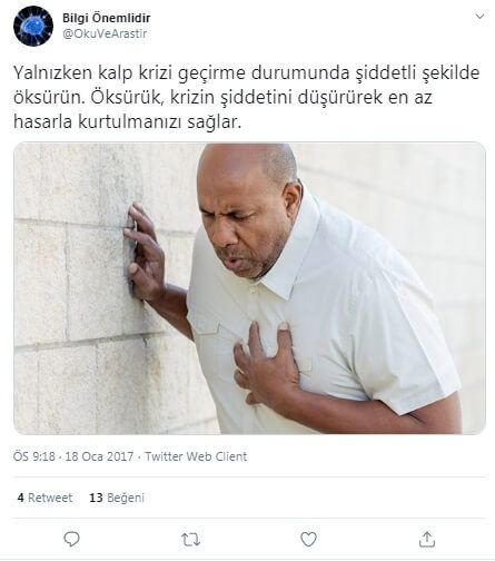 kalp krizi şiddetli öksürük