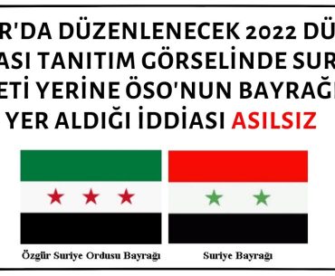 Suriye Devleti Yerine Özgür Suriye Ordusu'nun (ÖSO) Bayrağının Katar'da 2022'de Düzenlenecek Dünya Kupası Resmî Logosunda Yer Aldığı İddiası Asılsız