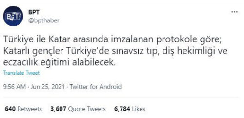 katarlı gençler sınavsız üniversite