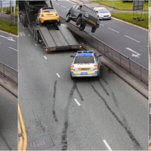 kazada karşı şeride geçen araç