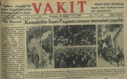 kemalettin sami paşaya cenaze töreni