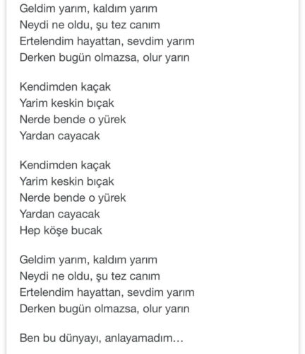 keskin bıçak sözleri