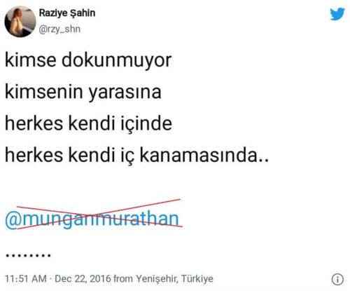 kimse dokunmuyor kimsenin yarasina