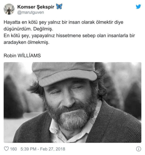 Robin Williams ölüm yalnızlık