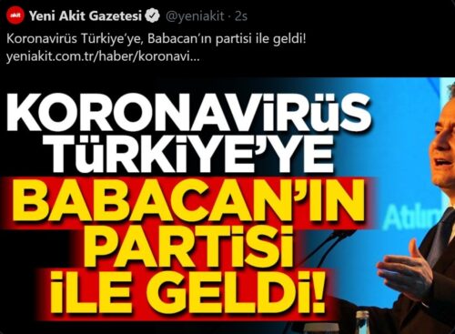 koronavirüs babacanın partisi