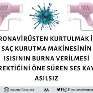 koronavirüs saç kurutma makinesi
