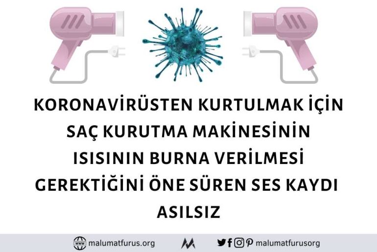 koronavirüs saç kurutma makinesi