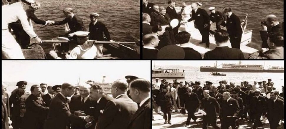 Kral 8. Edward'ın Dolmabahçe'de Atatürk Tarafından Karşılandığı An