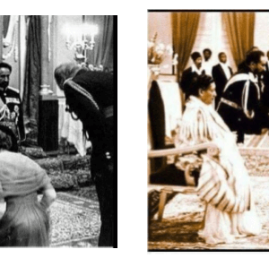 kraliçe 2. elizabeth ve haile selassie'ye ait sanılan fotoğraflar