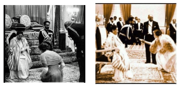 kraliçe 2. elizabeth ve haile selassie'ye ait sanılan fotoğraflar