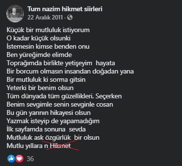 Küçük bir mutluluk istiyorum O kadar küçük olsun ki istemesin kimse benden onu