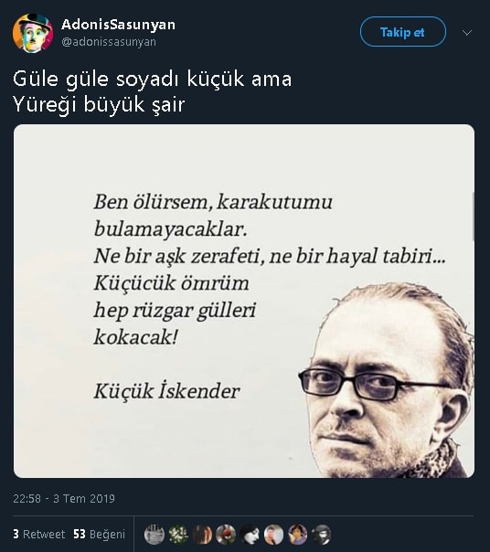 Küçük İskender'in Soyadının Küçük Olduğunu İddia Eden Sosyal Medya Paylaşımı