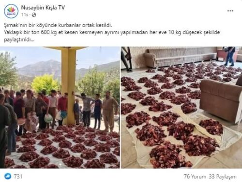 kurbanlar ortak kesildi