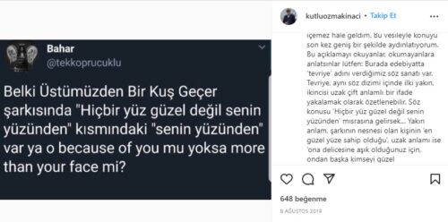 kutlu ozmakinaci hicbir yuz guzel degil senin yuzunden