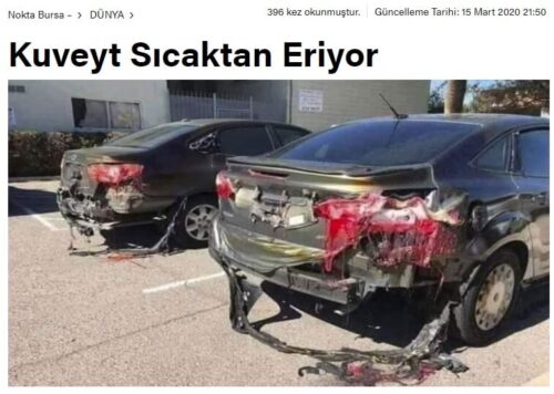 kuveyt sıcaktan eriyor