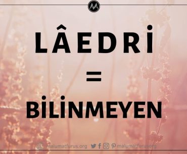 Lâedrî (لا أدري), Arapçada "bilinmeyen" anlamına gelir. Yazarı belli olmayan edebi eserlerin sonuna yazılır. 