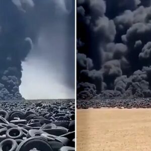 lastik çöpü yangını