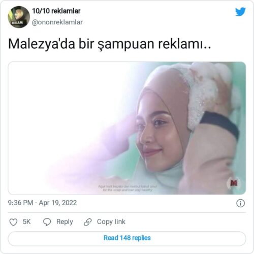 malezyada bir sampuan reklami