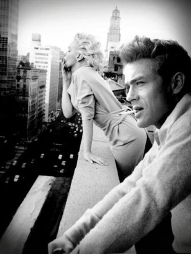 marilyn monroe james dean sigara