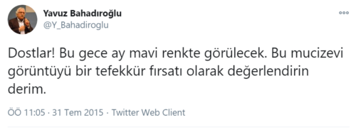 ay mavi renkte görülecek