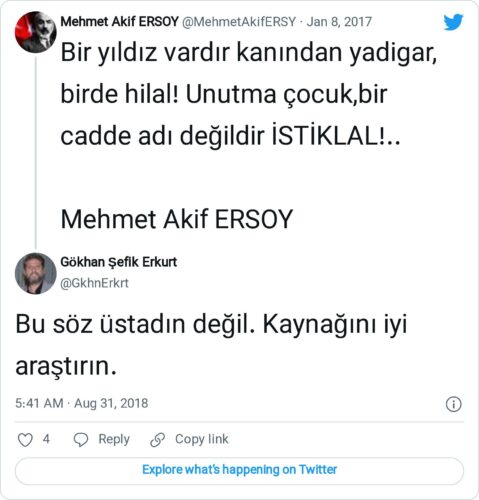 mehmet akif ersoy caddei adi degildir istiklal