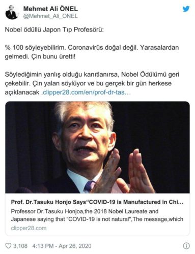 tasuku honjo çin