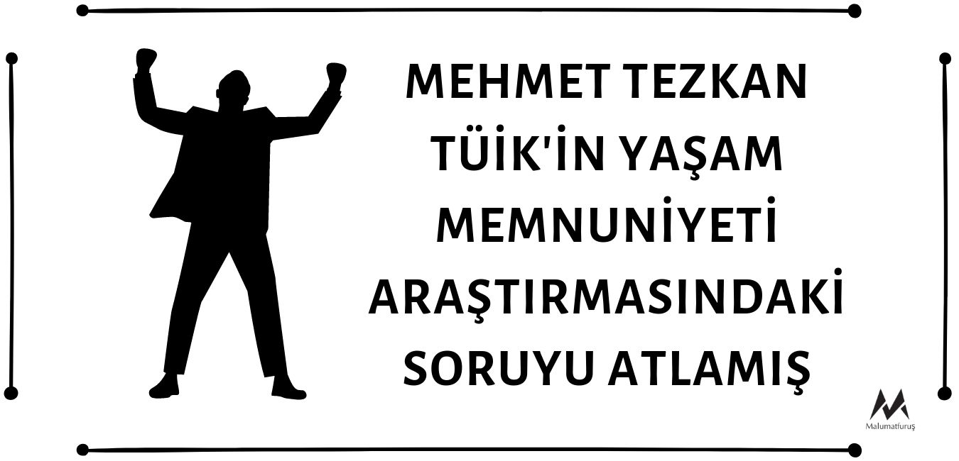 Mehmet Tezkan TÜİK'in Yaşam Memnuniyeti Araştırmasındaki Ekonomik Gelişmelerden Etkilenmeye Dair Soruyu Gözden Kaçırmış