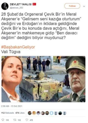 meral aksener cevik bir davaci