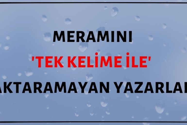 Tek Kelime İle Meramını Anlatamayanlar