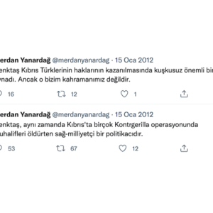 merdan yanardag rauf denktas tweeti