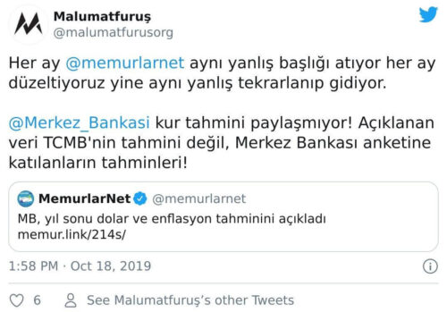 merkez bankası yıl sonu enflasyon ve dolar tahmini