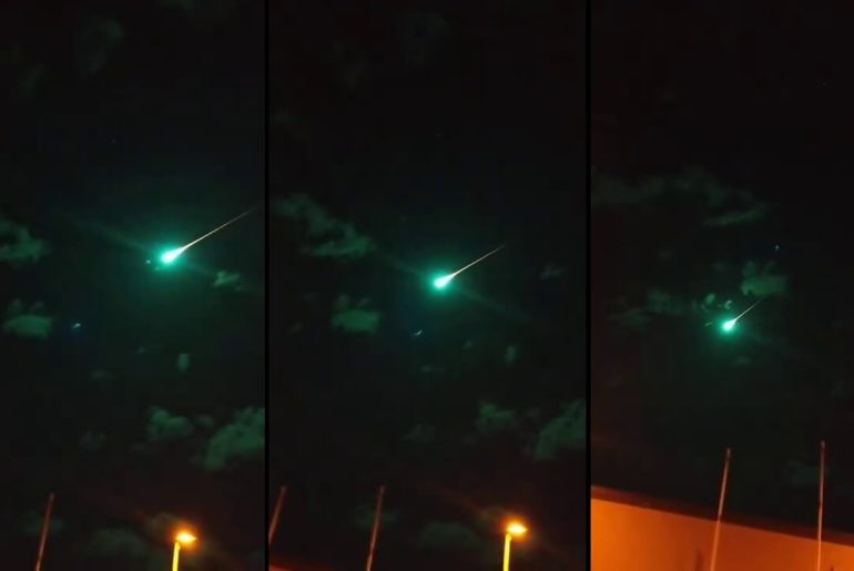 meteor düşüşü videosu