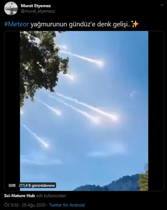 gündüz meteor yağmuru