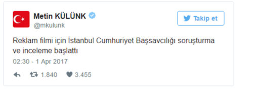 metin külünk ülker reklamı tepkisi