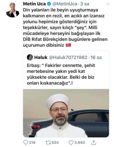 metin uca diyanet