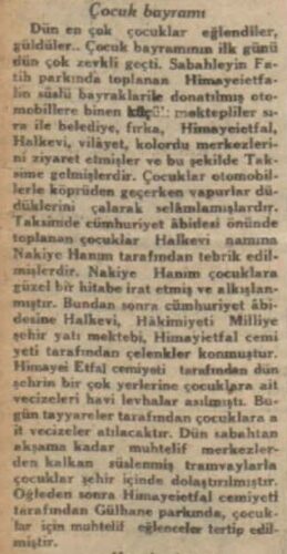 1933 çocuk bayramı