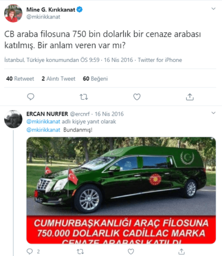 cumhurbaşkanlığı cenaze aracı