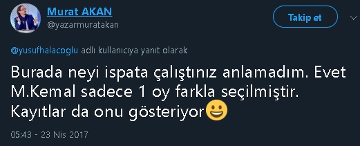 Atatürk'ün bir oy farkla TBMM başkanı seçildiğini iddia eden sosyal medya paylaşımı