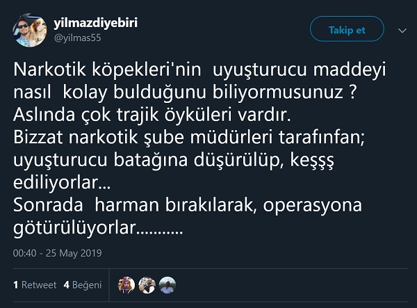 Narkotik dedektör köpeklerinin uyuşturucu bağımlısı yapıldığını öne süren paylaşım