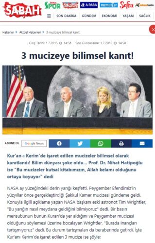 nasa ayın yarılması haberi