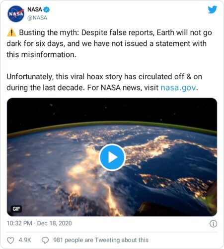 nasa dünya kararacak