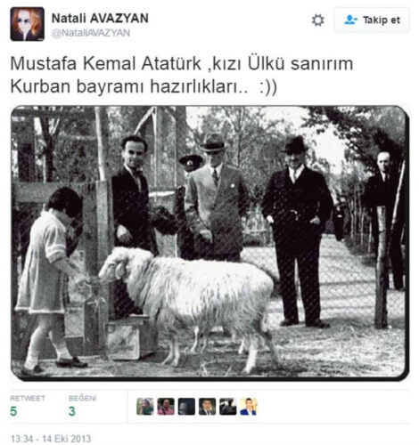 mustafa kemal atatürk kurban bayramı