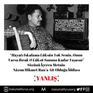 nazım hikmet hayatı ıskalama lüksün yok senin